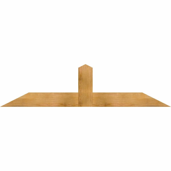 Ekena Millwork Portland Rough Sawn Timber Gable Bracket, Western Red Cedar, 72"W x 18"H x 2"D x 6"F, 6/12 Pitch GBW072X18X0206POR00RWR - main